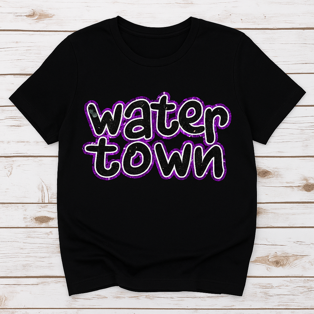 Watertown Purple and Black Glitter